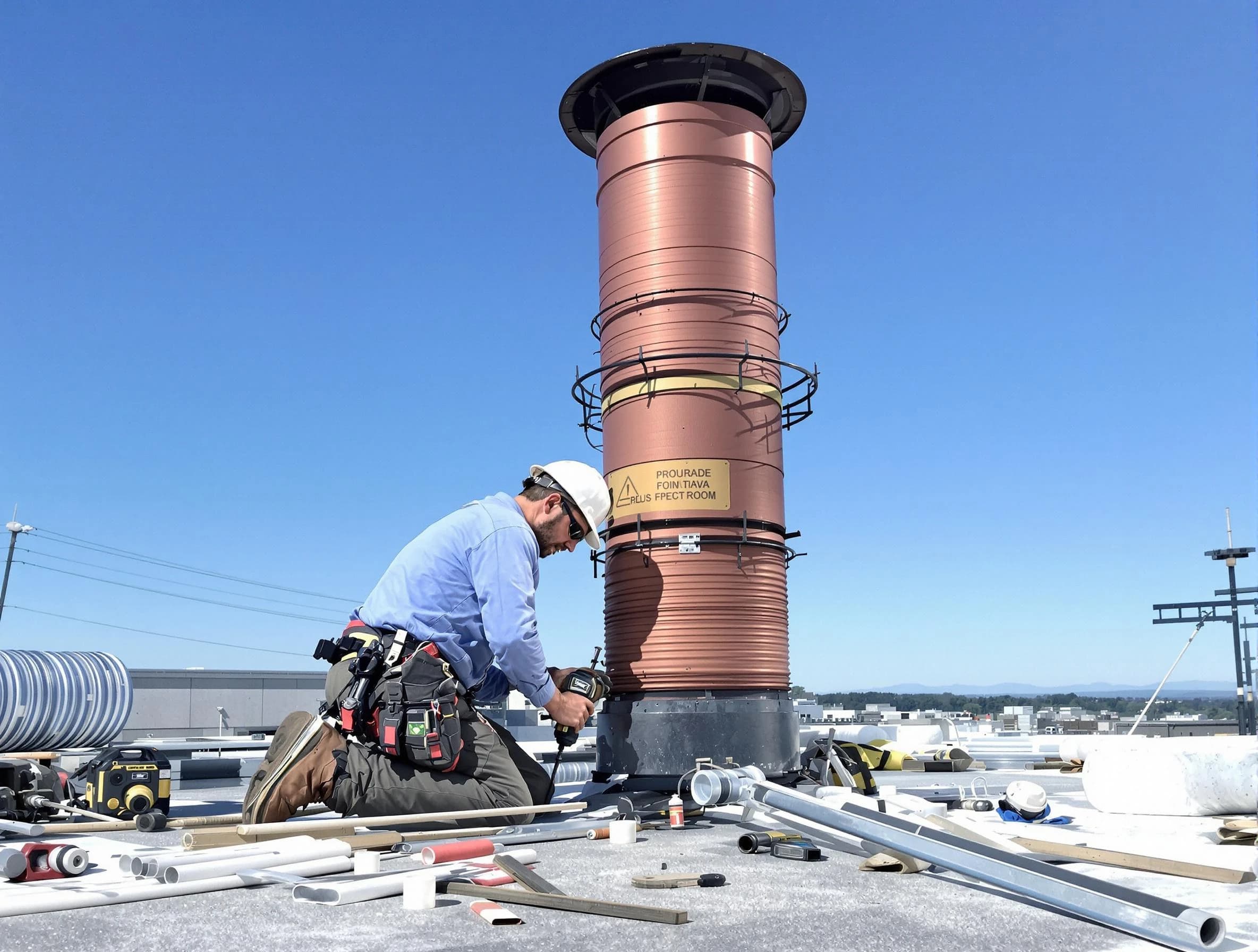 Installed chimney liner by Snyderville Chimney Sweep in Snyderville, UT