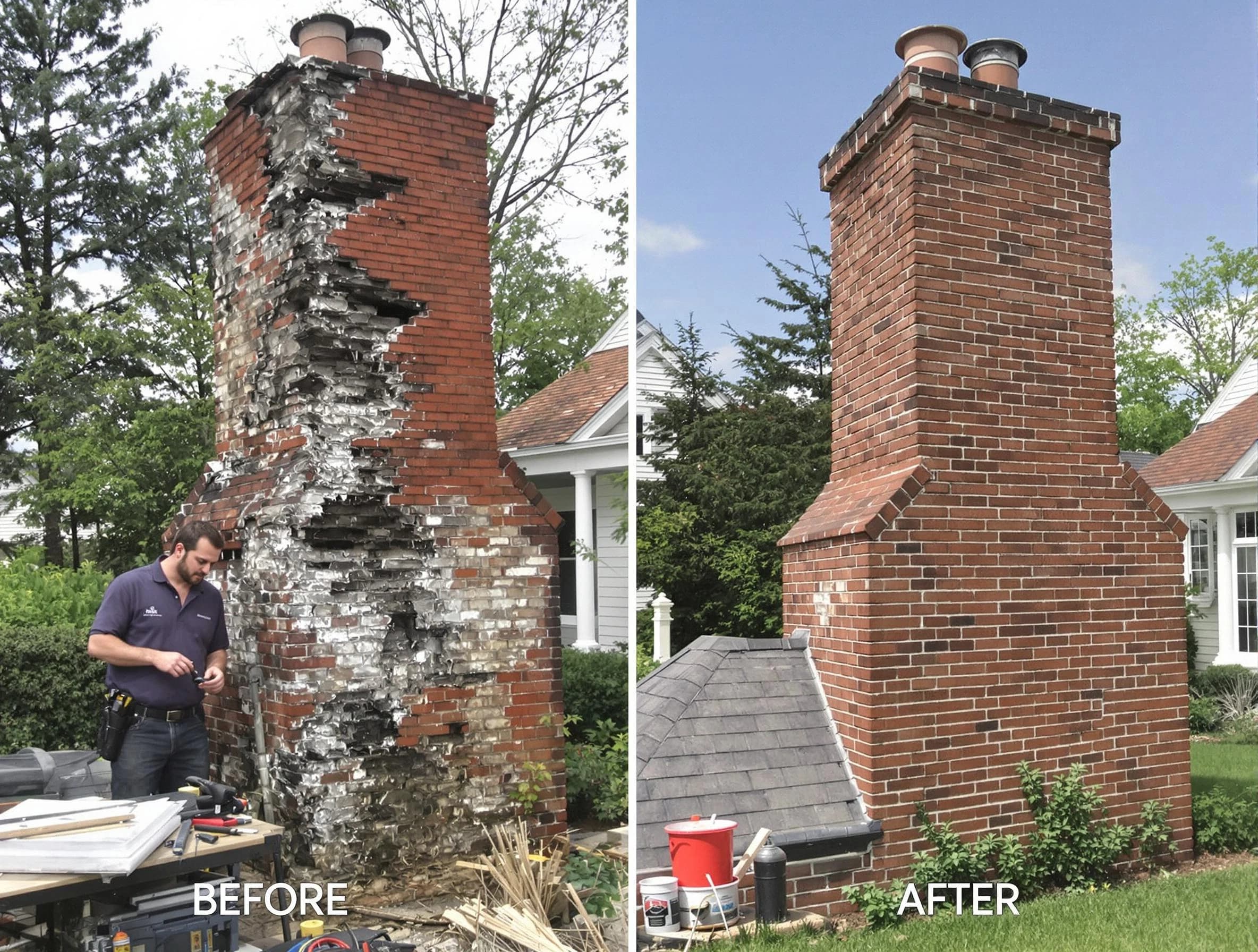 Snyderville Chimney Sweep performing a full chimney restoration in Snyderville, UT