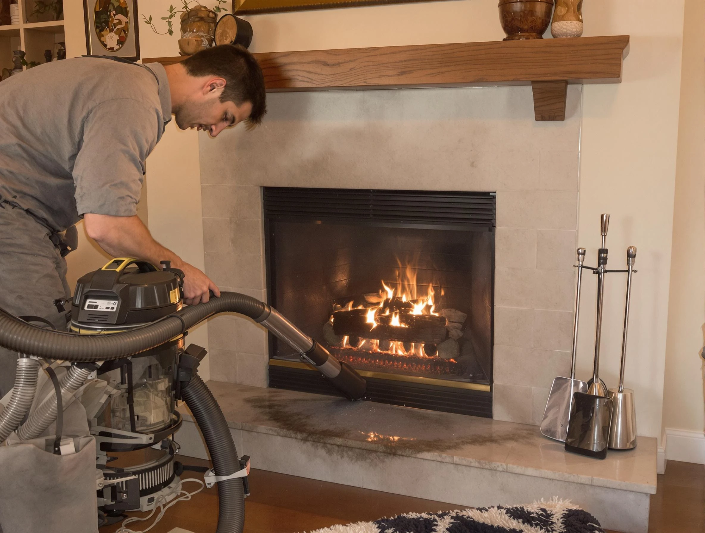 Routine fireplace upkeep by Snyderville Chimney Sweep in Snyderville, UT