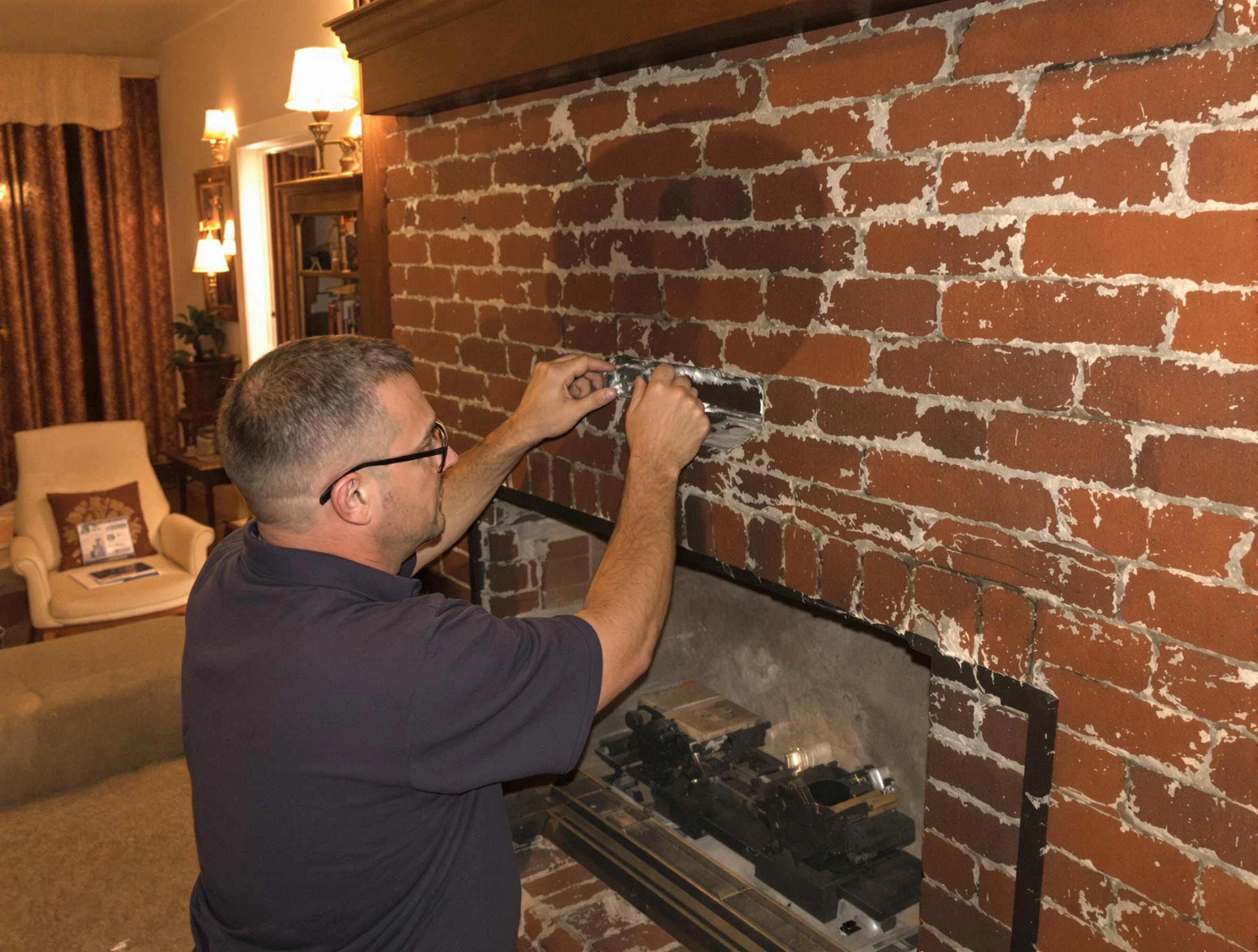 Snyderville Chimney Sweep expert fixing a fireplace in Snyderville, UT
